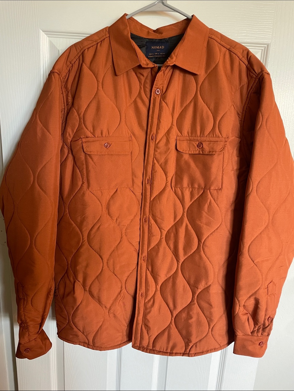 Nomad Quilted Men's Jacket Shirt - Burnt Orange